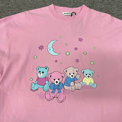 Balenciaga Pink Long Sleeve Bear T-Shirt