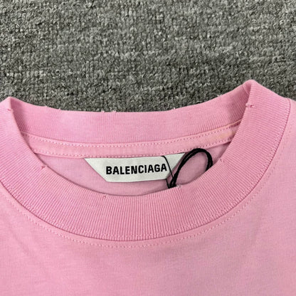 Balenciaga Pink Long Sleeve Bear T-Shirt