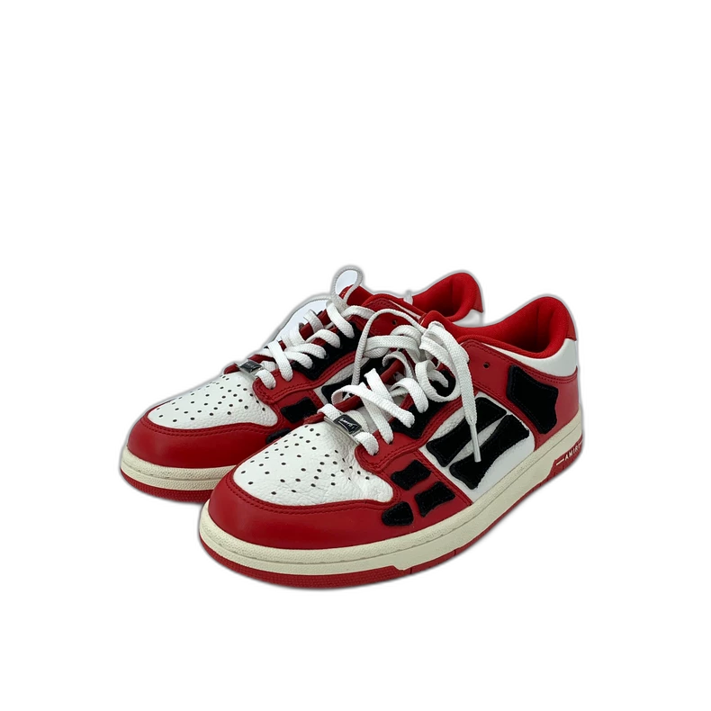 Red Casual Sneakers with Lace-up Design