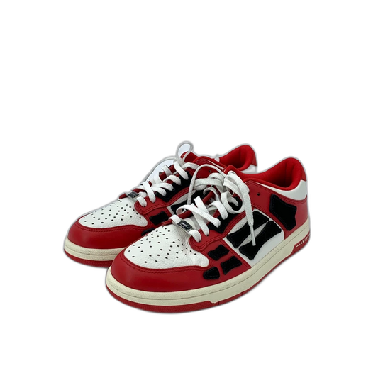 Red Casual Sneakers with Lace-up Design