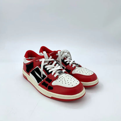 Red Casual Sneakers with Lace-up Design