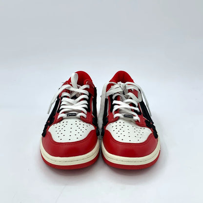 Red Casual Sneakers with Lace-up Design