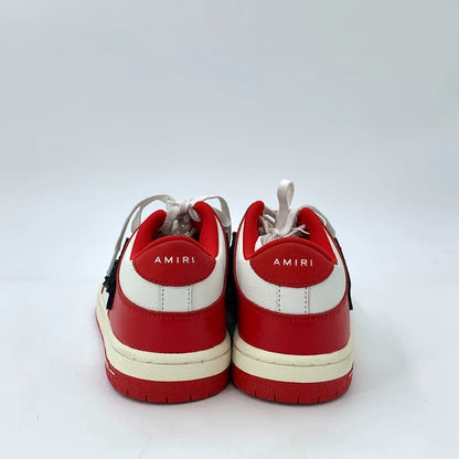 Red Casual Sneakers with Lace-up Design