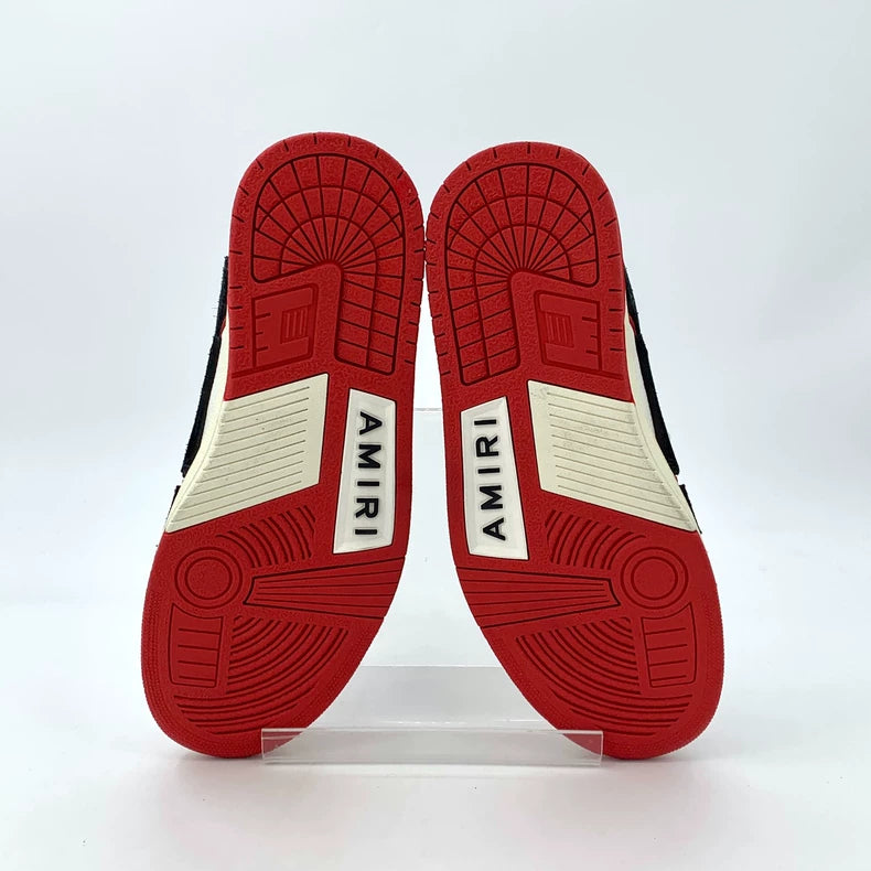 Red Casual Sneakers with Lace-up Design