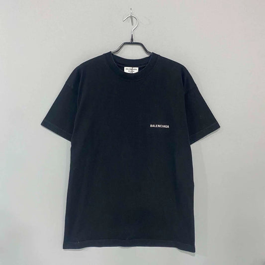 Balenciaga Black Logo Short Sleeve T-Shirt-yf