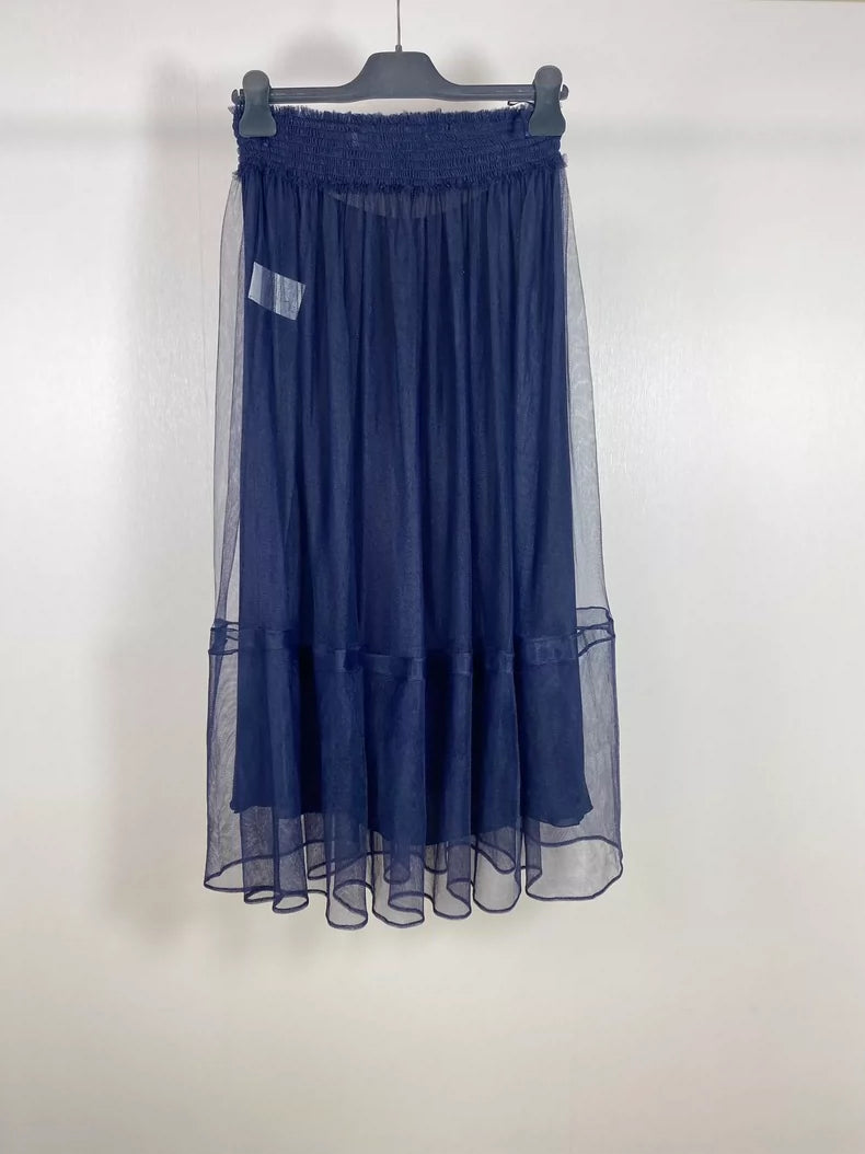 Dior Mesh Skirt with Silk Lining