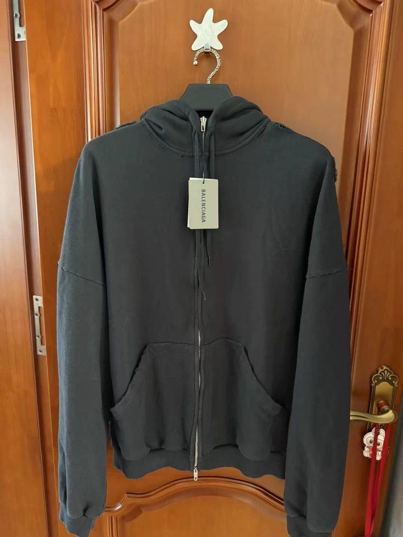 Balenciaga Red Tape Hoodie Jacket-yf
