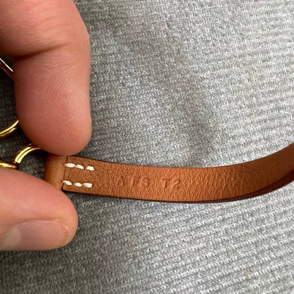 Hermes Brown Double Ring Leather Bracelet