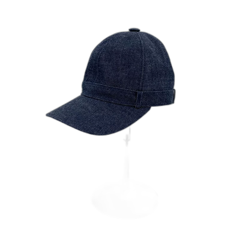 Hermes Dark Blue Cotton Baseball Cap