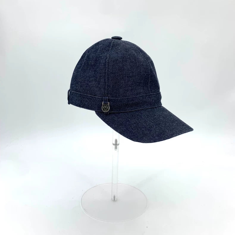 Hermes Dark Blue Cotton Baseball Cap