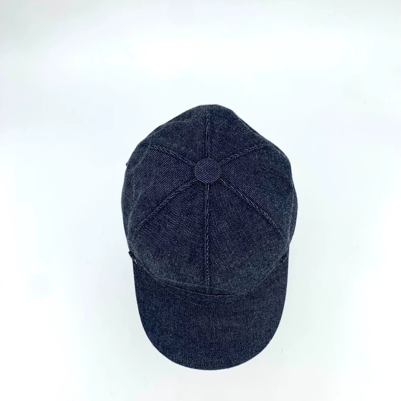 Hermes Dark Blue Cotton Baseball Cap