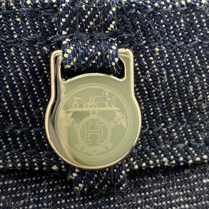 Hermes Dark Blue Cotton Baseball Cap