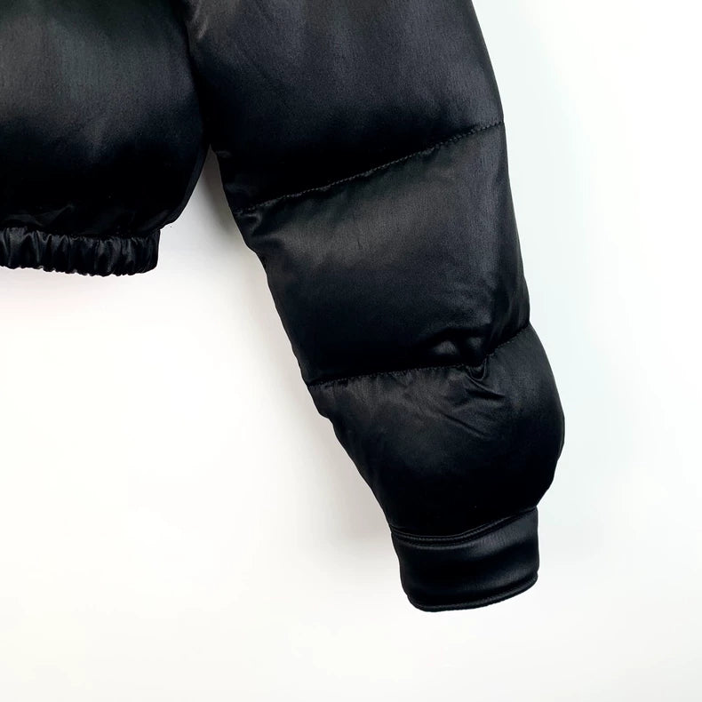 Prada Black Puffer Jacket with Triangle Logo