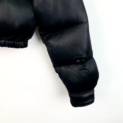 Prada Black Puffer Jacket with Triangle Logo