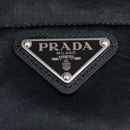 Prada Black Puffer Jacket with Triangle Logo