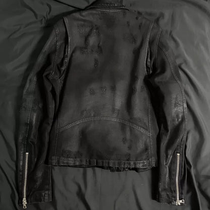 Black Suede Biker Jacket by Amiri