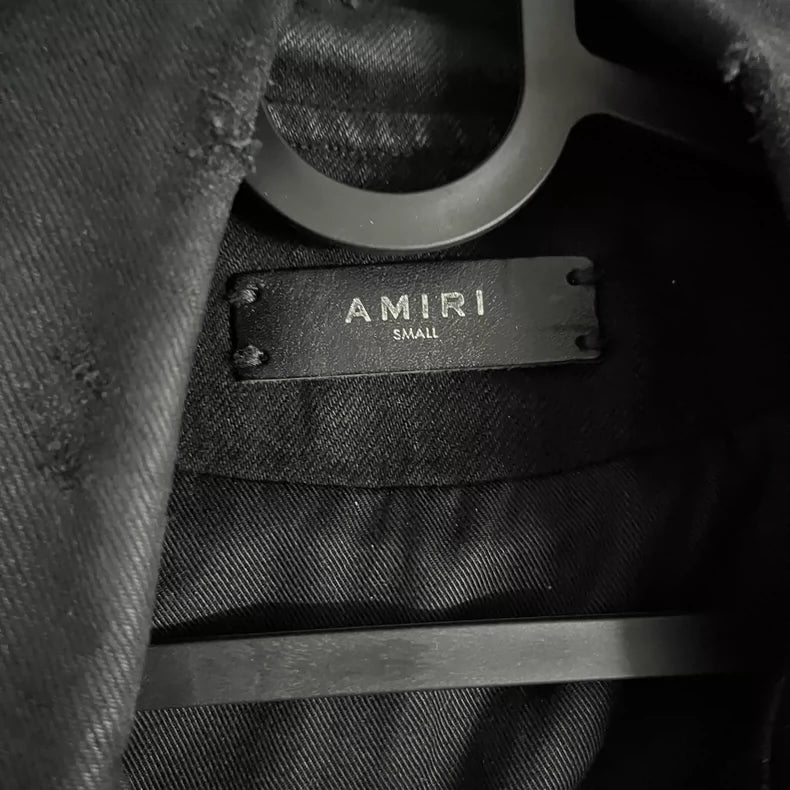 Black Suede Biker Jacket by Amiri