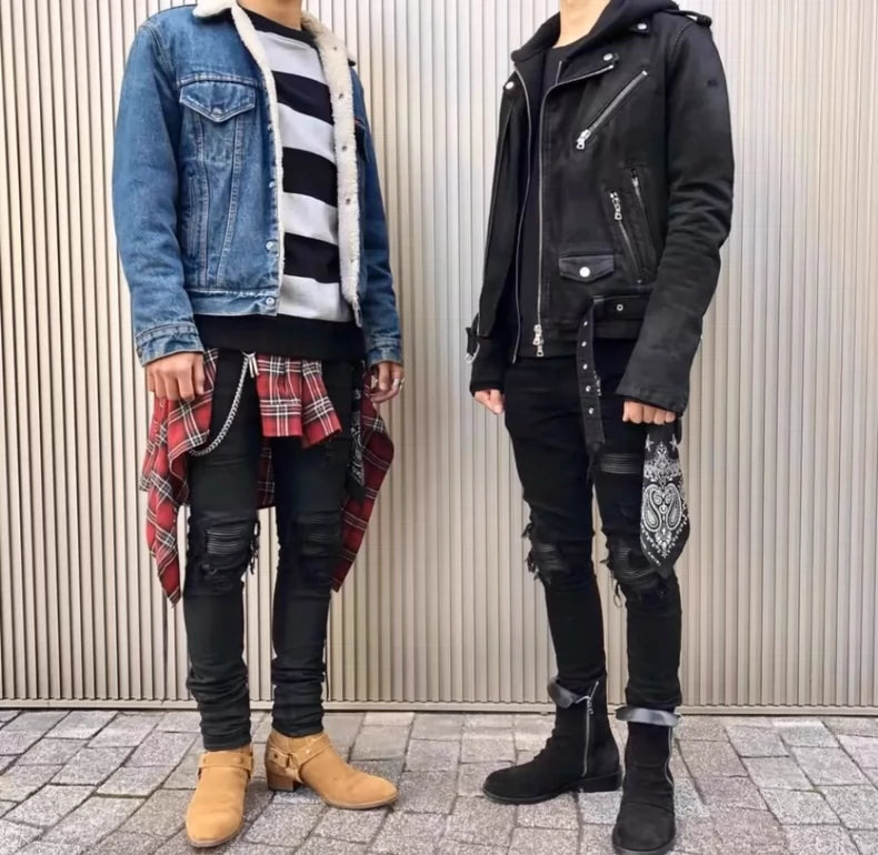 Black Suede Biker Jacket by Amiri