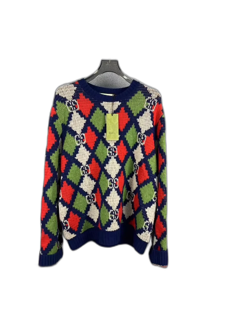 Gucci Diamond Pattern Logo Sweater