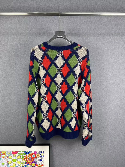 Gucci Diamond Pattern Logo Sweater