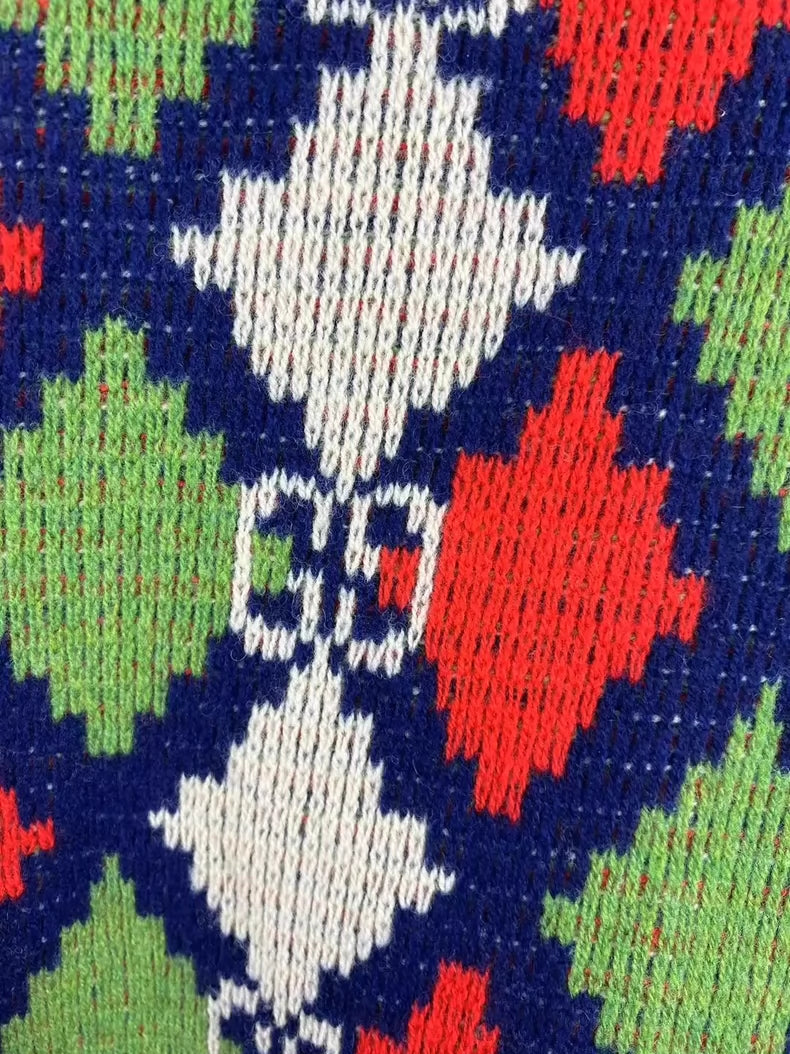 Gucci Diamond Pattern Logo Sweater