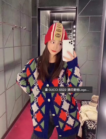 Gucci Diamond Pattern Logo Sweater