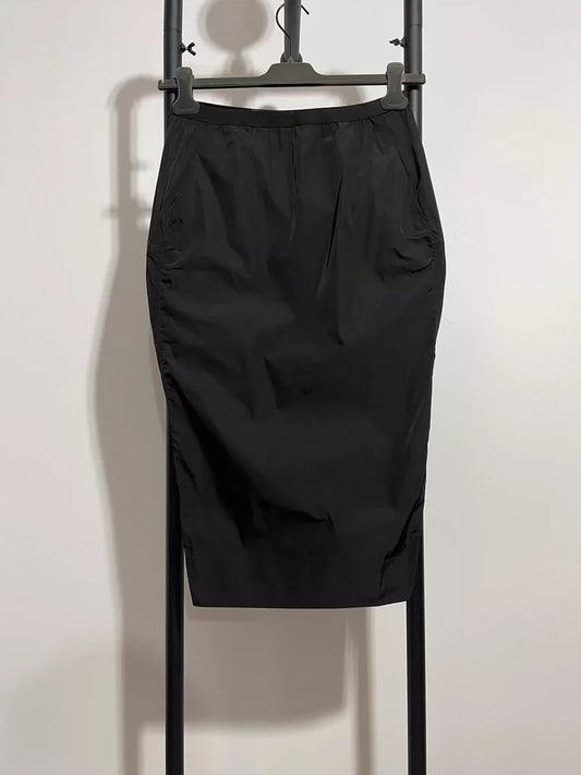 Rick Owens Black Midi Skirt