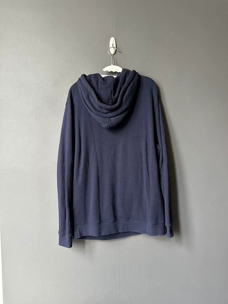 Loewe Embroidered Logo Hoodie in Dark Blue