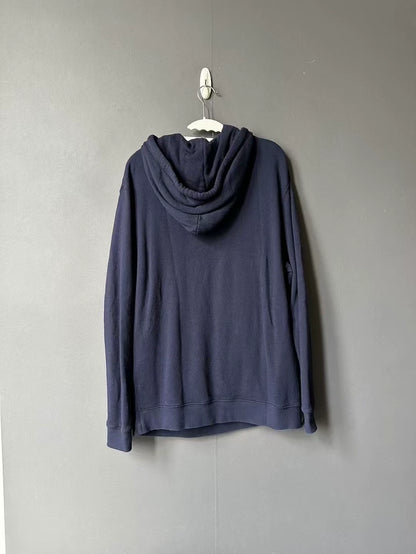 Loewe Embroidered Logo Hoodie in Dark Blue