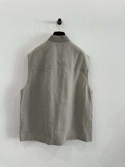 Men's Grey Zipper Vest by Hermes