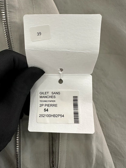 Men's Grey Zipper Vest by Hermes