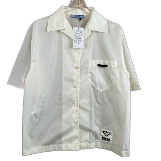 Prada White Nylon Short Sleeve Shirt