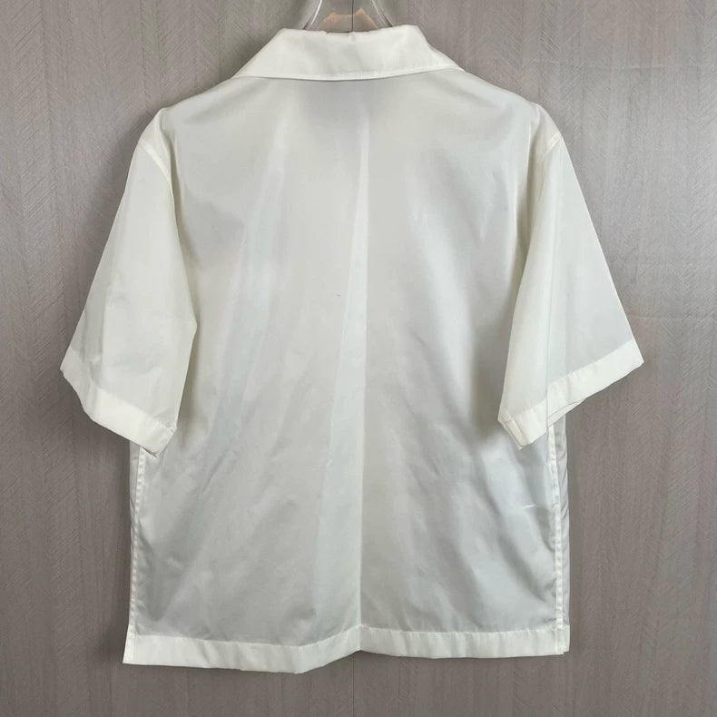 Prada White Nylon Short Sleeve Shirt