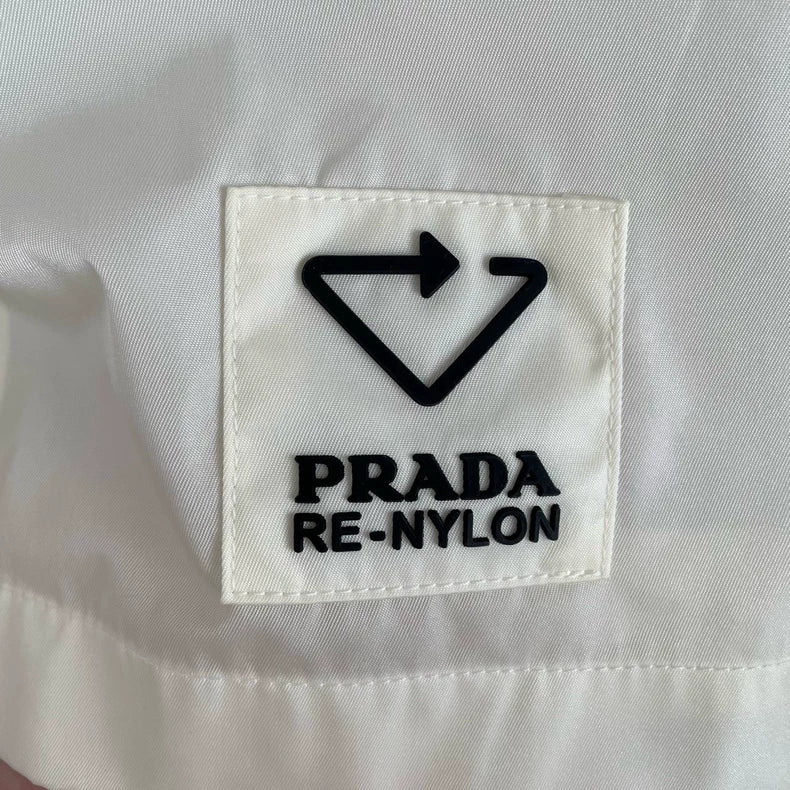 Prada White Nylon Short Sleeve Shirt