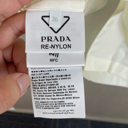 Prada White Nylon Short Sleeve Shirt
