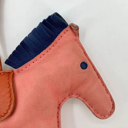 Pink Hermes Horse Charm with Strap