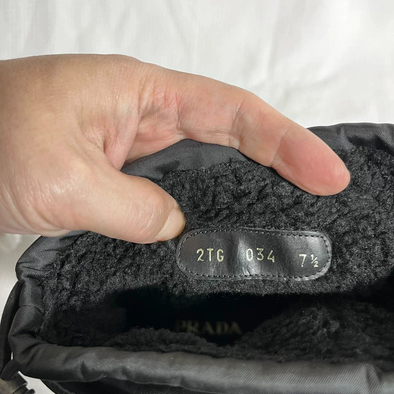 Prada Black High-Top Boots Size 41.5