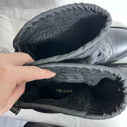 Prada Black High-Top Boots Size 41.5