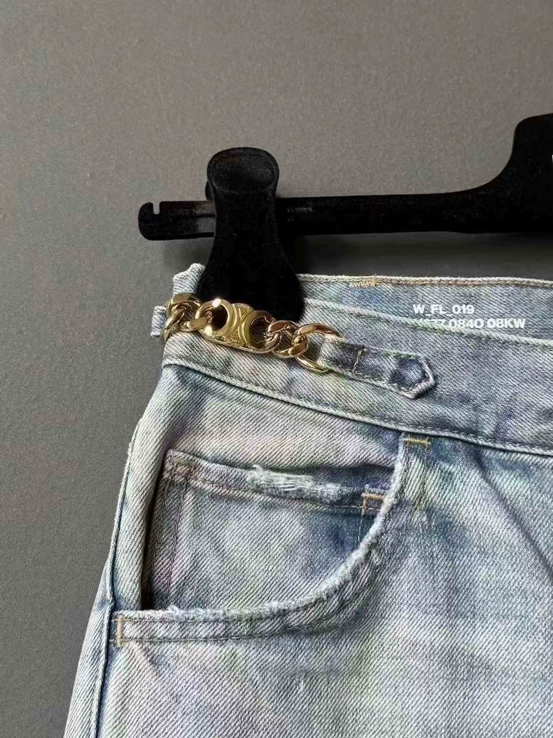 Celine Denim Pants with Vintage Finish