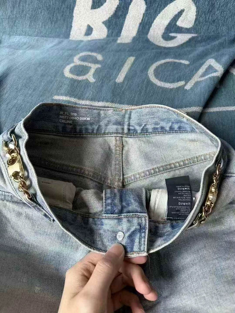 Celine Denim Pants with Vintage Finish