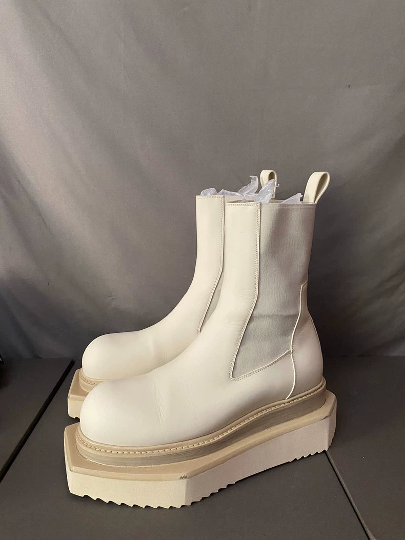 Rick Owens White Platform Boots-yf