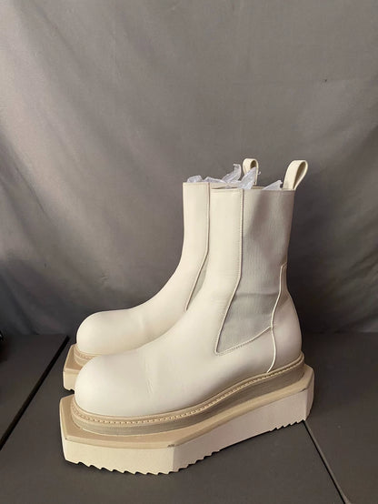 Rick Owens White Platform Boots-yf