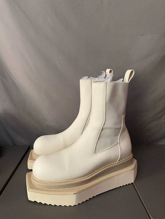 Rick Owens White Platform Boots-yf