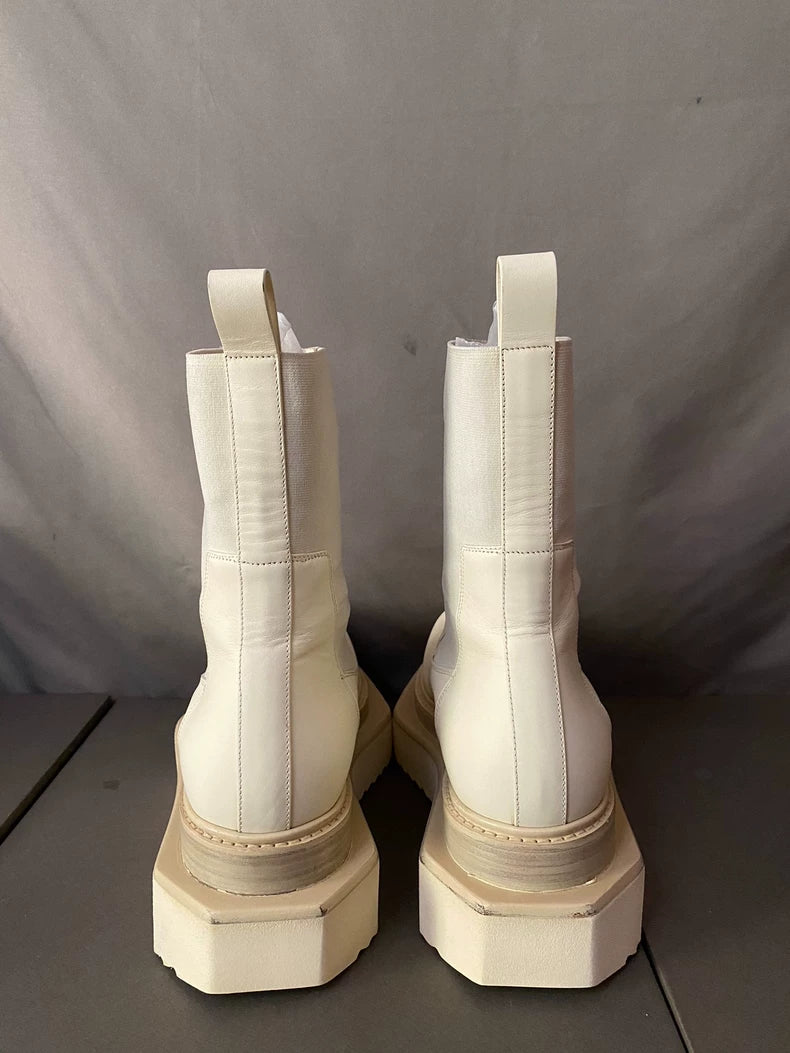 Rick Owens White Platform Boots-yf