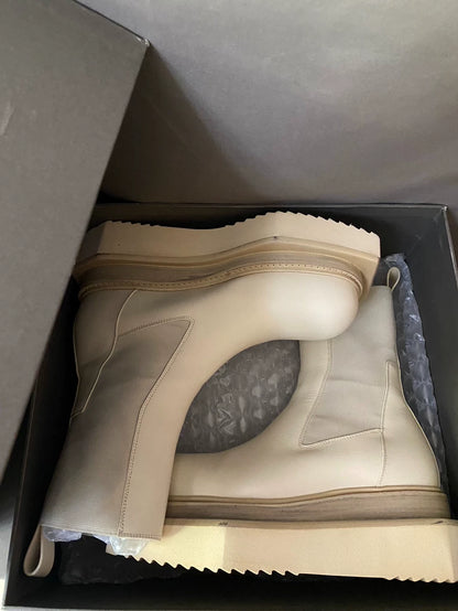 Rick Owens White Platform Boots-yf