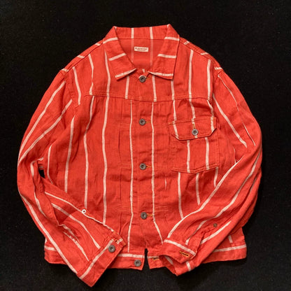 Kapital Striped Linen Jacket Coat