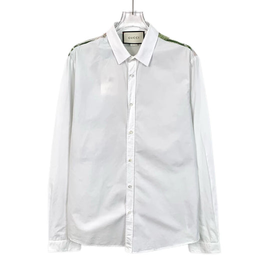 Gucci White Jungle Tiger Print Long Sleeve Shirt