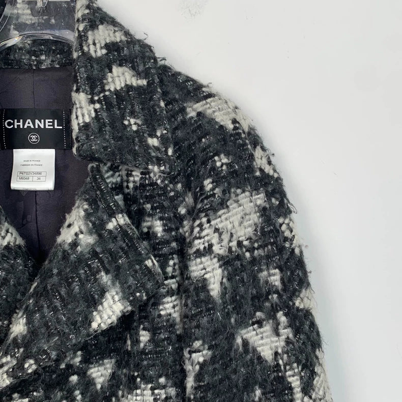 Colored Ink Splash Knit Coat by Chanel