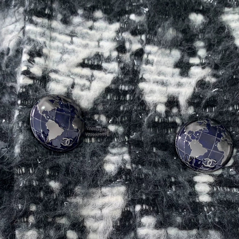 Colored Ink Splash Knit Coat by Chanel