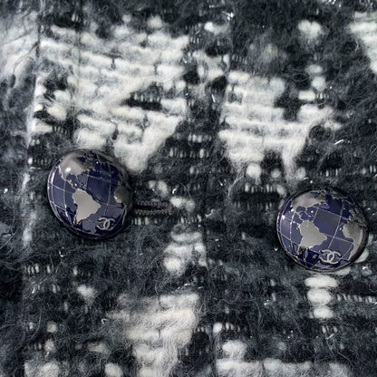 Colored Ink Splash Knit Coat by Chanel